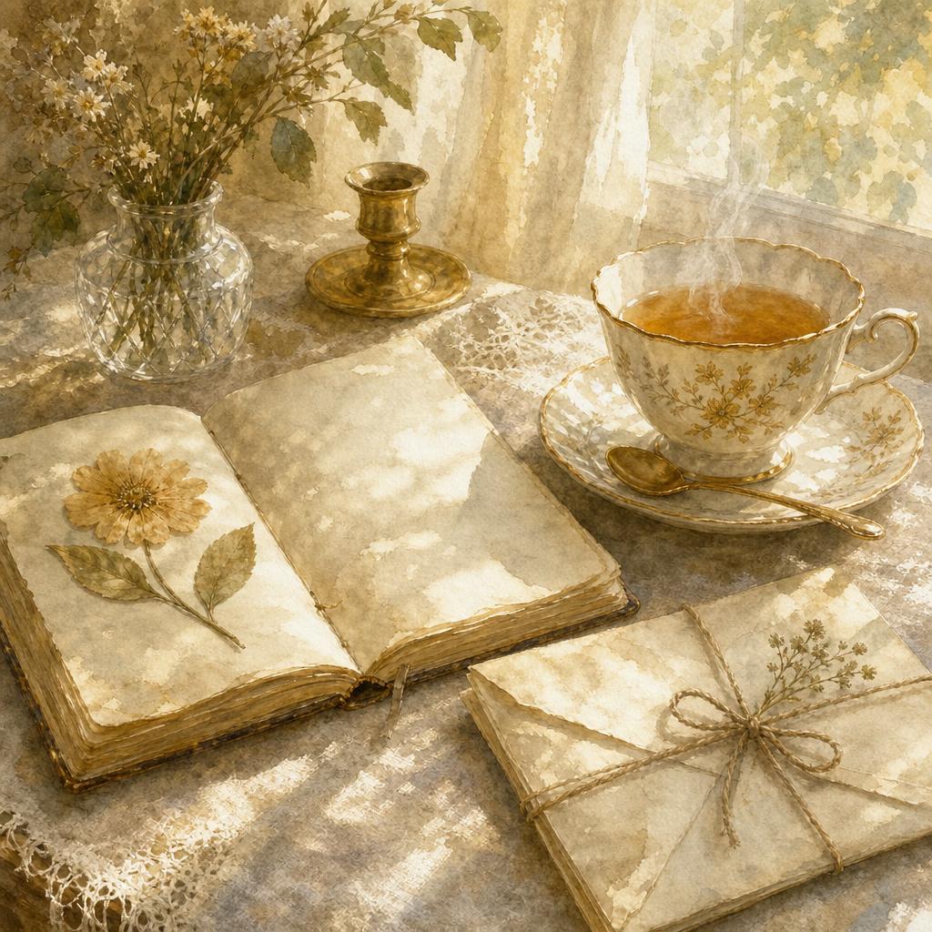 A quiet moment — tea, book, and morning light